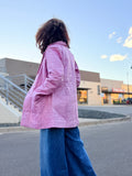 Lilac Handwoven Cotton Hand Quilted Blazer Jacket