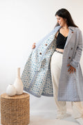 Light blue quilted jacket with lining