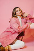 Pink Quilted short jacket